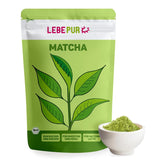 Lebepur BIO Matcha-Pulver 100 g – Premium-Qualität aus Japan ohne Zusatzstoffe – 100 % reines Grüntee-Pulver für Matcha Latte, Matcha-Tee, grünen Tee, Smoothie – japanischer grüner Tee