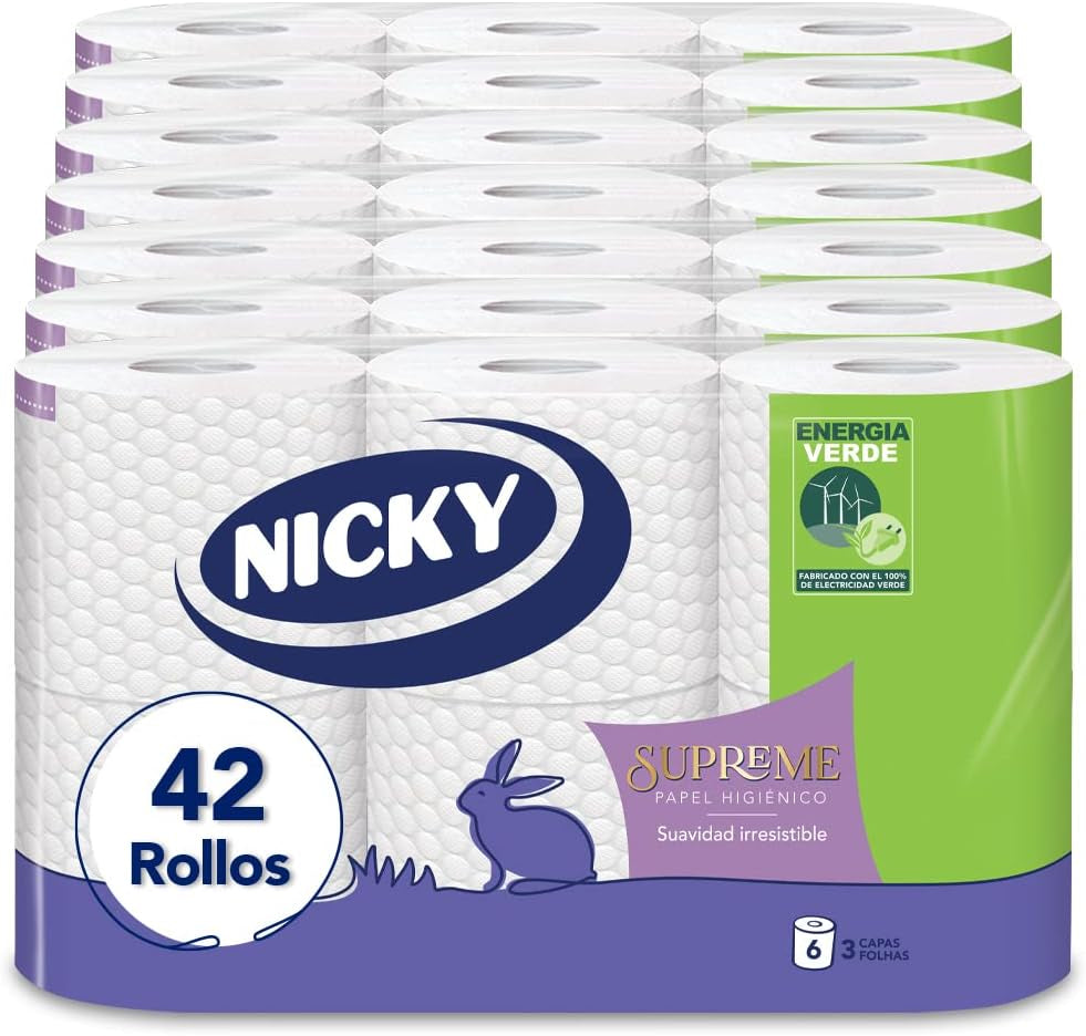 Supreme-Toilettenpapier, 42 Rollen, 3 Schichten, 160 Anwendungen pro Rolle, unwiderstehliche Glätte, leicht zu öffnende Verpackung, 100 % FSC-zertifiziertes Papier