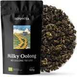 BIO Milchiger Oolong-Tee (100 g) | Erstklassiger loser Oolong-Tee mit cremigen und süßen Milchnoten | Zarte Teespezialität | NEU PFLANZEN