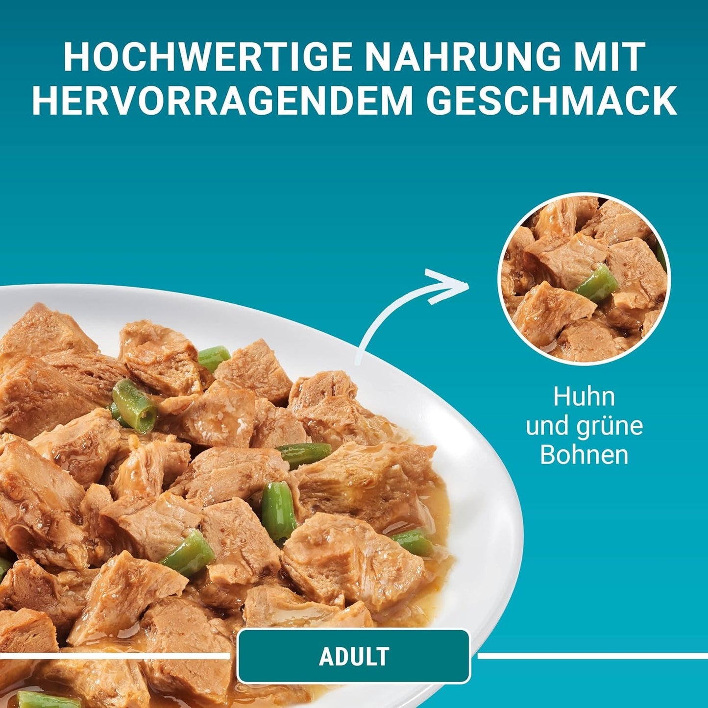 PURINA ONE Adult Nassfutter für Katzen, zarte Stücke in Hühnersauce, 26er Pack (26 x 85g)