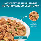 PURINA ONE Adult Nassfutter für Katzen, zarte Stücke in Hühnersauce, 26er Pack (26 x 85g)
