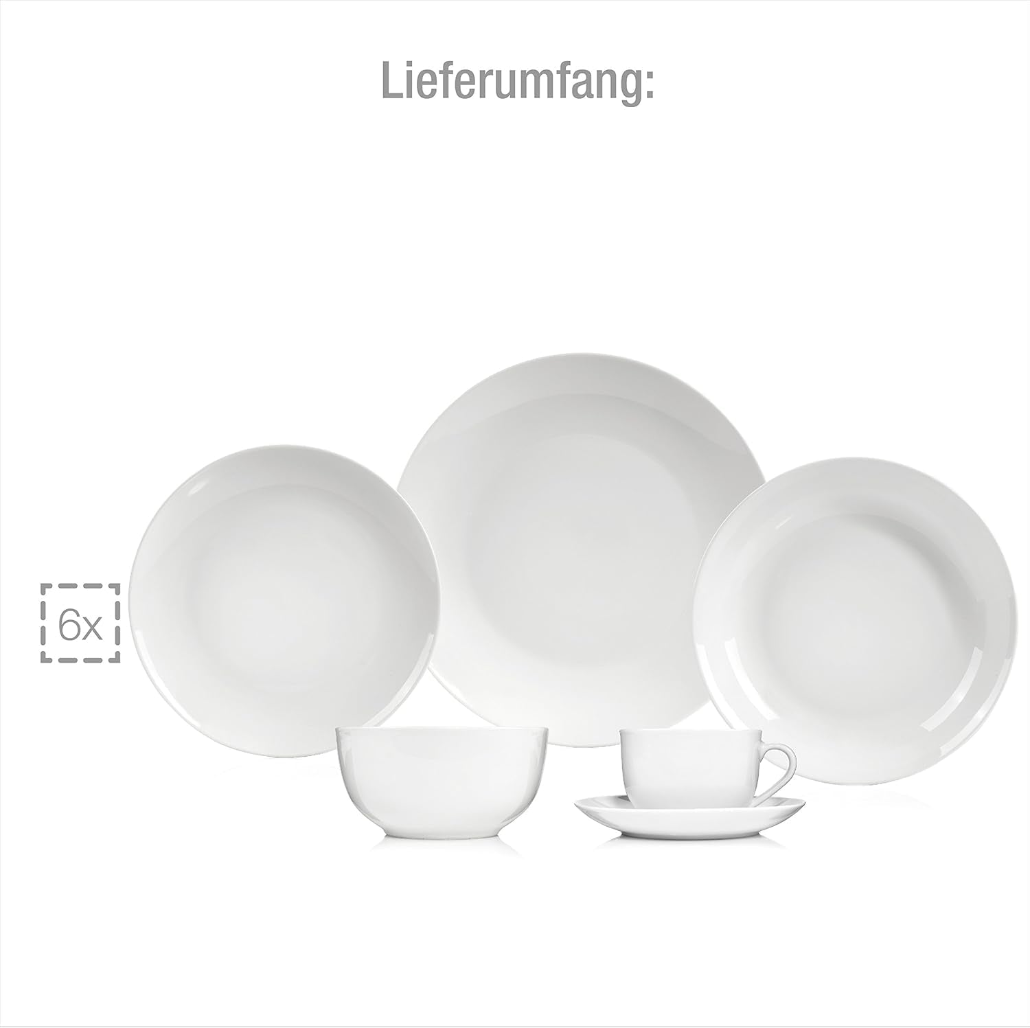 SÄNGER New Port Geschirrset, 36-teilig, für 6 Personen | DIE PREMIUM-KOLLEKTION