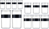 BODUM PRESSO Vorratsdosen, Kunststoff, schwarz, 4 x 0,25 l, 3 x 0,6 l, 3 x 1 l, 2 x 2 l Frischhaltedosen Naty Shop