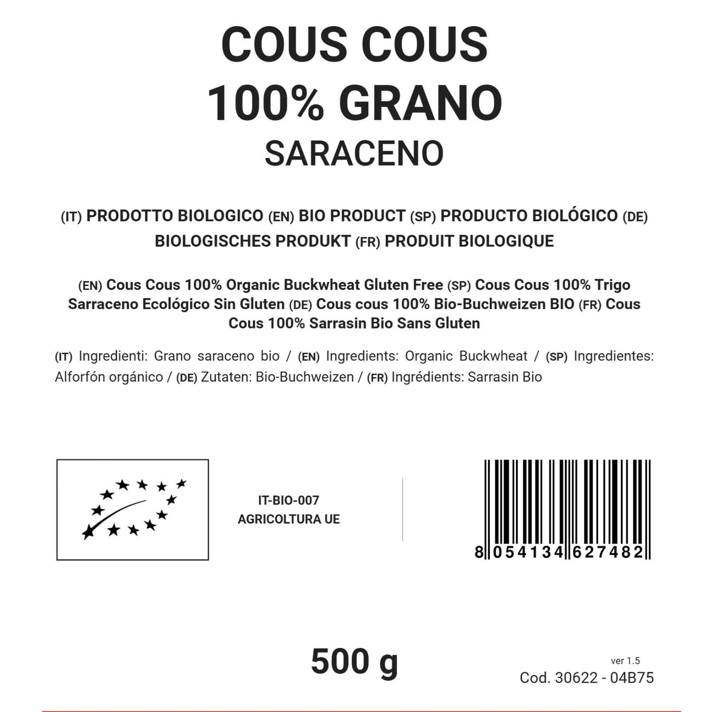 100 % Bio-Buchweizen-Couscous, 500 g, glutenfrei