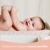 BIOLANE 12 feuchte Maxi-Squares-Einlagen – Babys – 100 % Bio – 720 Baumwolle – für empfindliche Haut – Wickel- und Toilettenartikel – ab der Geburt – hergestellt in Frankreich
