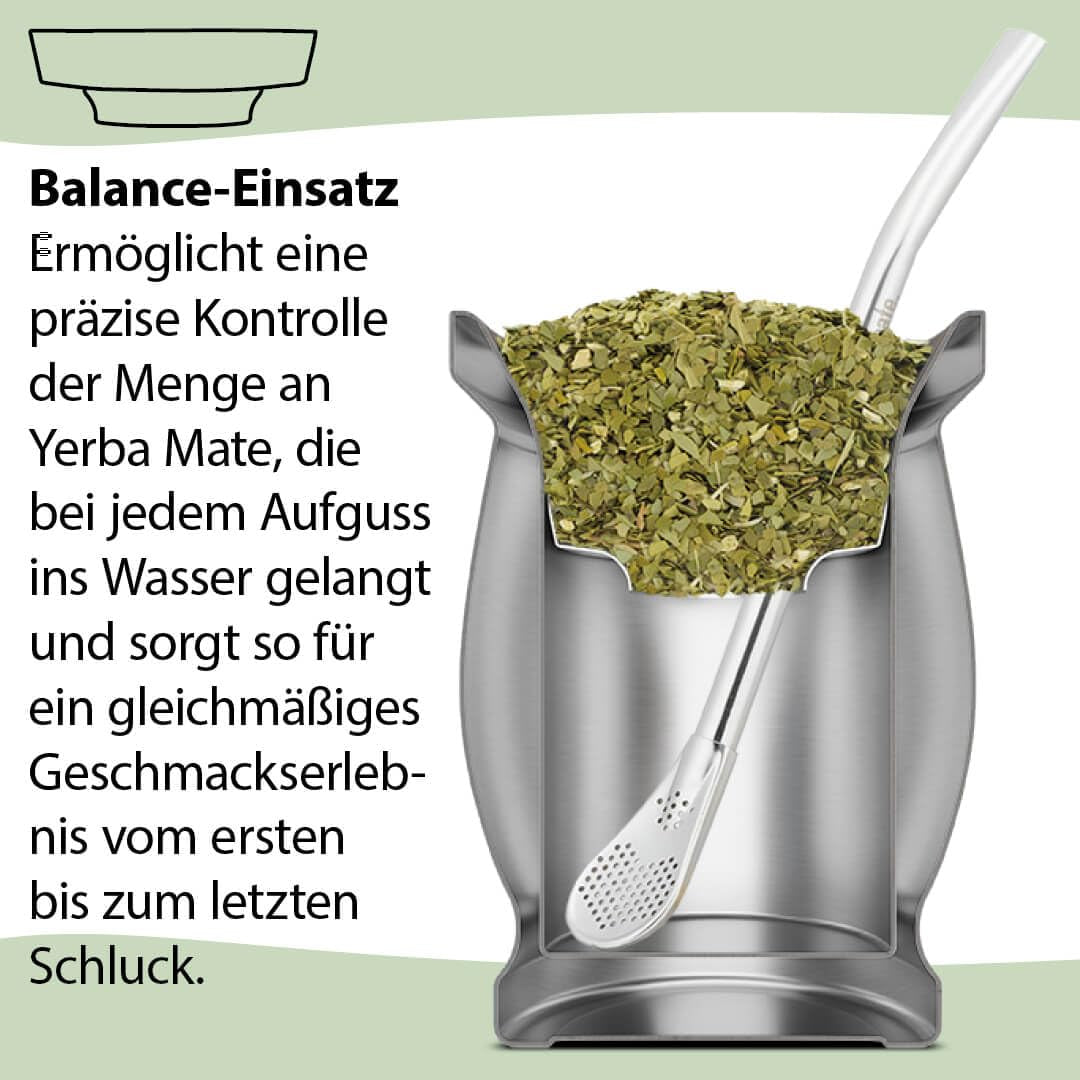 Mate Bio-Teeset ● 3 Sorten Mate + doppelwandiger Mate-Becher aus Edelstahl + Bombilla + Zubereitungsanleitung (schwarz)