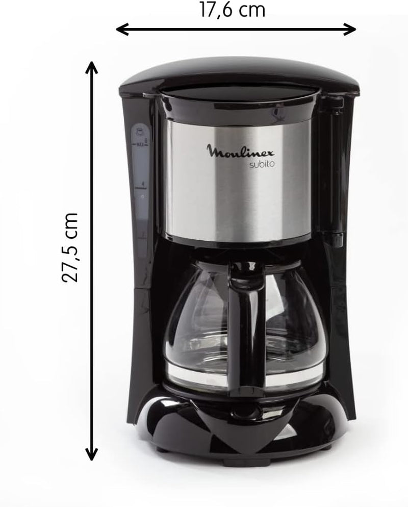 FG150813 Subito Kaffeemaschine, 6 Tassen, Schwarz/Edelstahl