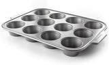 Backformen und Muffinblech aus aluminisiertem Stahl von Kitchenaid, antihaftbeschichtet, ofenfest, spülmaschinenfest, Grau, Naty Shop Backformen und -bleche