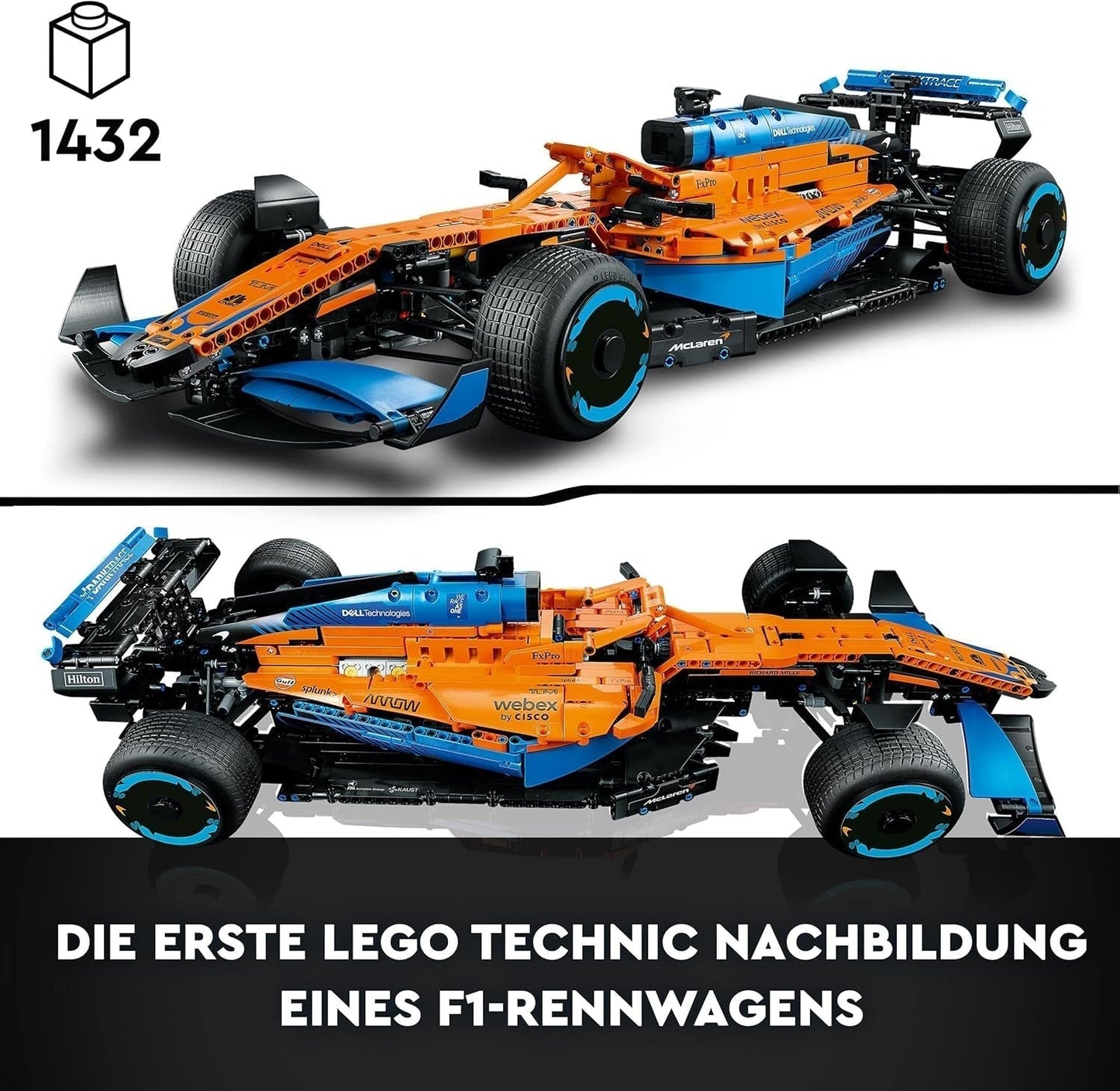 Lego Technic Mclaren Formel-1-Rennwagen – F1-Modell für Erwachsene mit V6-Motor und Lenkung – Geschenk für Motorsportfans und Sammler – 42141 Bausätze Besuchen Sie den LEGO-Store