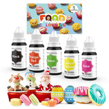 Lebensmittelfarbe 9 x 10 ml, flüssige Lebensmittelfarbe – Lebensmittelfarben-Set zum Dekorieren von Kuchen, Macarons, Donuts, Fudge, Zuckerguss, DIY-Seifen, Eiscreme, Seifenfarbe, Spritzpistolenfarbe