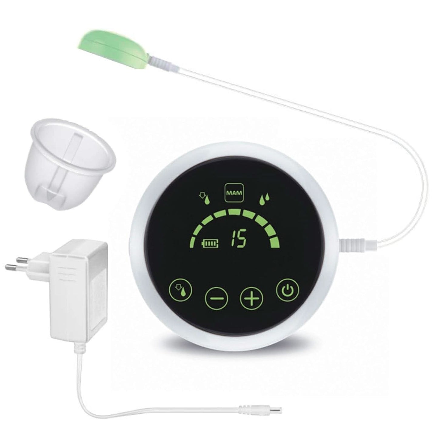 MAM Handmilchpumpe – komfortable und kompakte Milchpumpe für Muttermilch inklusive 1 Anti-Kolik-Flasche MAM Easy Start Zubehör Essen und Stillen Baby Naty Shop Upgrade-Set für Handmilchpumpe