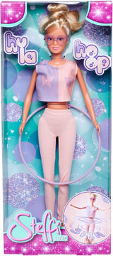 Simba 105733619 – Steffi Love Hula Hoop, Spielzeugpuppe mit Sportoutfit, Hula Hoop und mechanischer Funktion, 29 cm, ab 3 Jahren