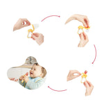 Badabulle Babynahrungsspender mit Schutzhülle, ergonomischem Griff, beruhigt das Zahnfleisch und führt neue Geschmacksrichtungen ein, ab 4 Monaten, BPA-frei