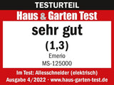 Emerio Allesschneider „Made in EU“ MS-125000, Edelstahlklinge hergestellt in Deutschland, verstellbar 0-17 mm, 100 W Aktenvernichter und Allesschneider Naty Shop