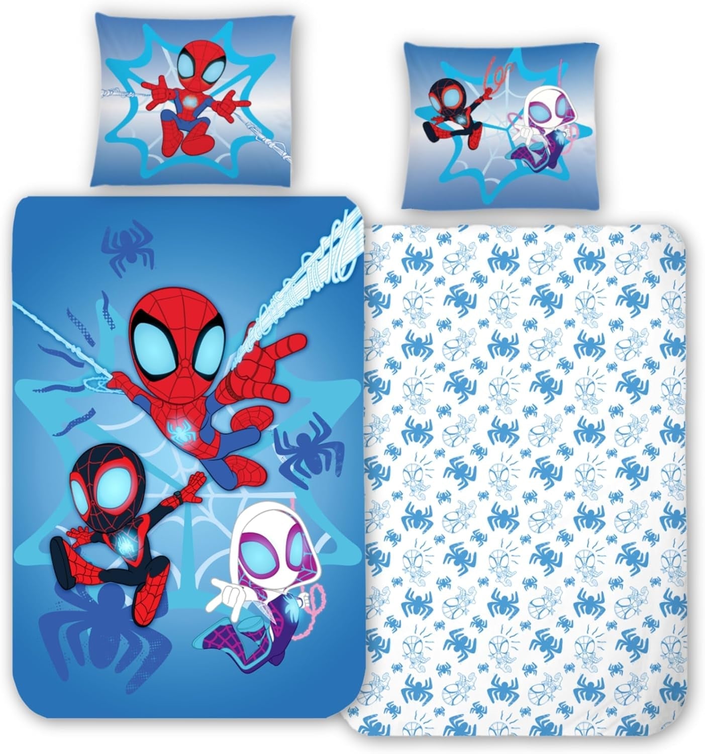 Kinderbettwäsche, verschiedene Comicfiguren, 100 % Baumwolle. Bettwäsche – Kinder Naty Shop Spidey