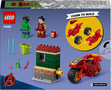 LEGO Marvel Iron Man mit Fahrrad und Hulk, Superhelden-Bauspielzeug für Kinder, Sammelset mit Fahrrad und Minifiguren, Geschenk für Mädchen und Jungen ab 4 Jahren 76287 Bausets Besuchen Sie den LEGO-Store