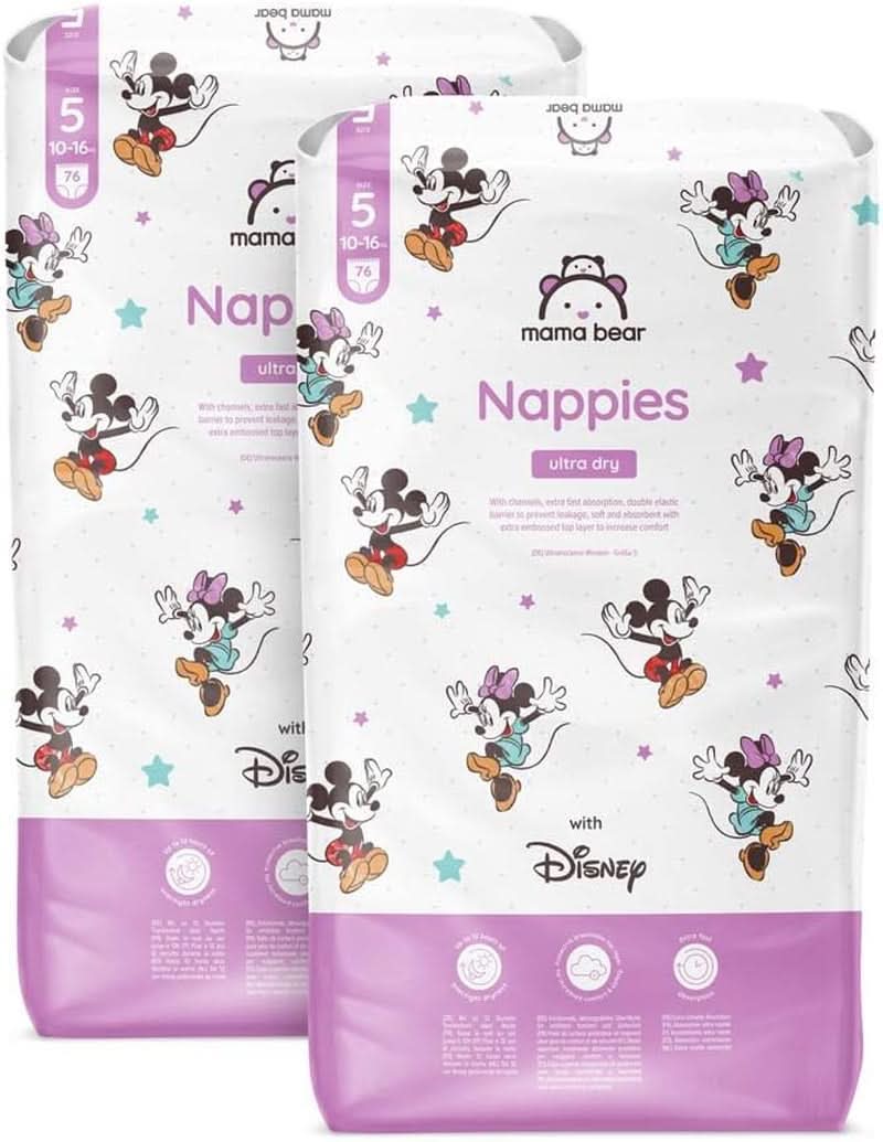 Windeln Mama Bear Disney Ultra Dry Größe 4 (8-14 kg), weiß, 84 Stück (1 Packung)