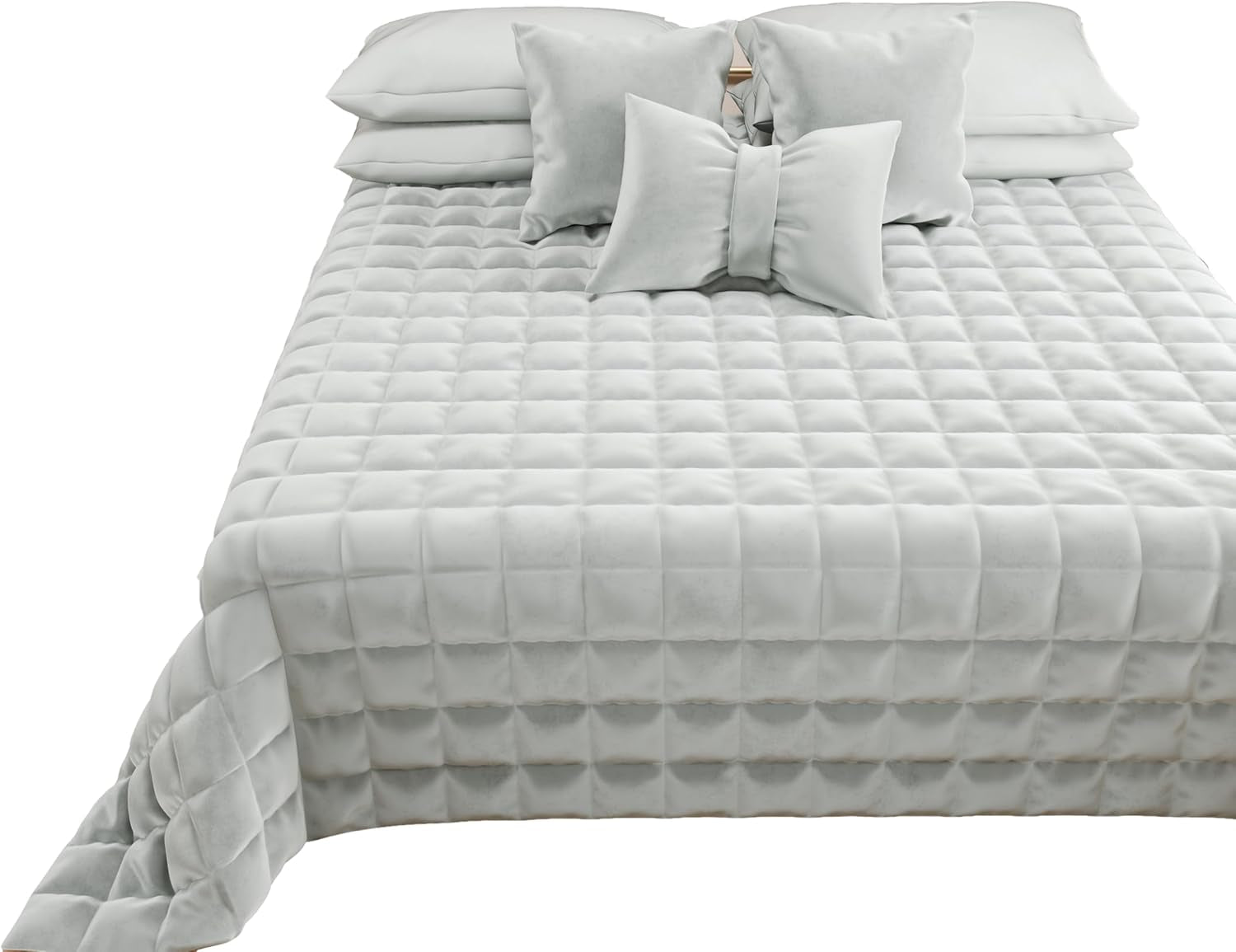 PETTI Artigiani Italiani – Einzelbettbezug, doppelseitiger Bezug, Federbezug, Mitternachtsblau, Weiß, 100 % Made in Italy. Bettdecken und Steppdecken Naty Shop Grau, Bettgröße 140 (240 x 260 cm)