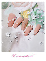 Kalolary Blumen Nail Art Charms, 3D-Acrylblumen für Nägel, fünf Blütenblätter, florale Ornamente, Nageledelsteine, Strasssteine, gemischte Metallperlen für DIY Nail Art Design, Schmuckherstellung (2 Boxen)