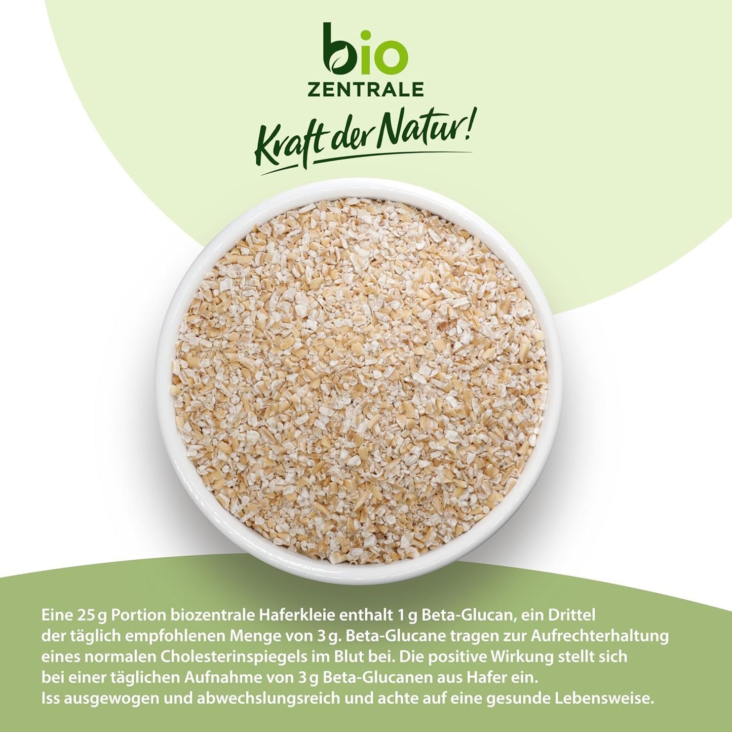 Biozentrale Bio-Haferkleie 1 kg | Vorteilhaftes Paket | Proteinquelle mit hohem Ballaststoffgehalt | Natürlich vegan | Aus der EU-Landwirtschaft | Niedriger Zuckergehalt