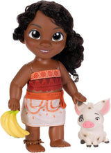 Jakks Pacific Moana 2 Little Sister Simea Puppe und Pua-Figuren-Spielset, 27 cm groß, enthält 1 Puppen-Outfit, 1 Pua, 1 Bananenbündel aus Kunststoff, empfohlen für Kinder ab 3 Jahren