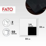 , Einweg-Papierservietten, ideal für zwanglose Mittagessen und Buffets, Packung mit 50 Servietten, Größe 33 x 33, 4-lagig, 2-lagig, schwarz, FSC-zertifiziert (2er-Pack)