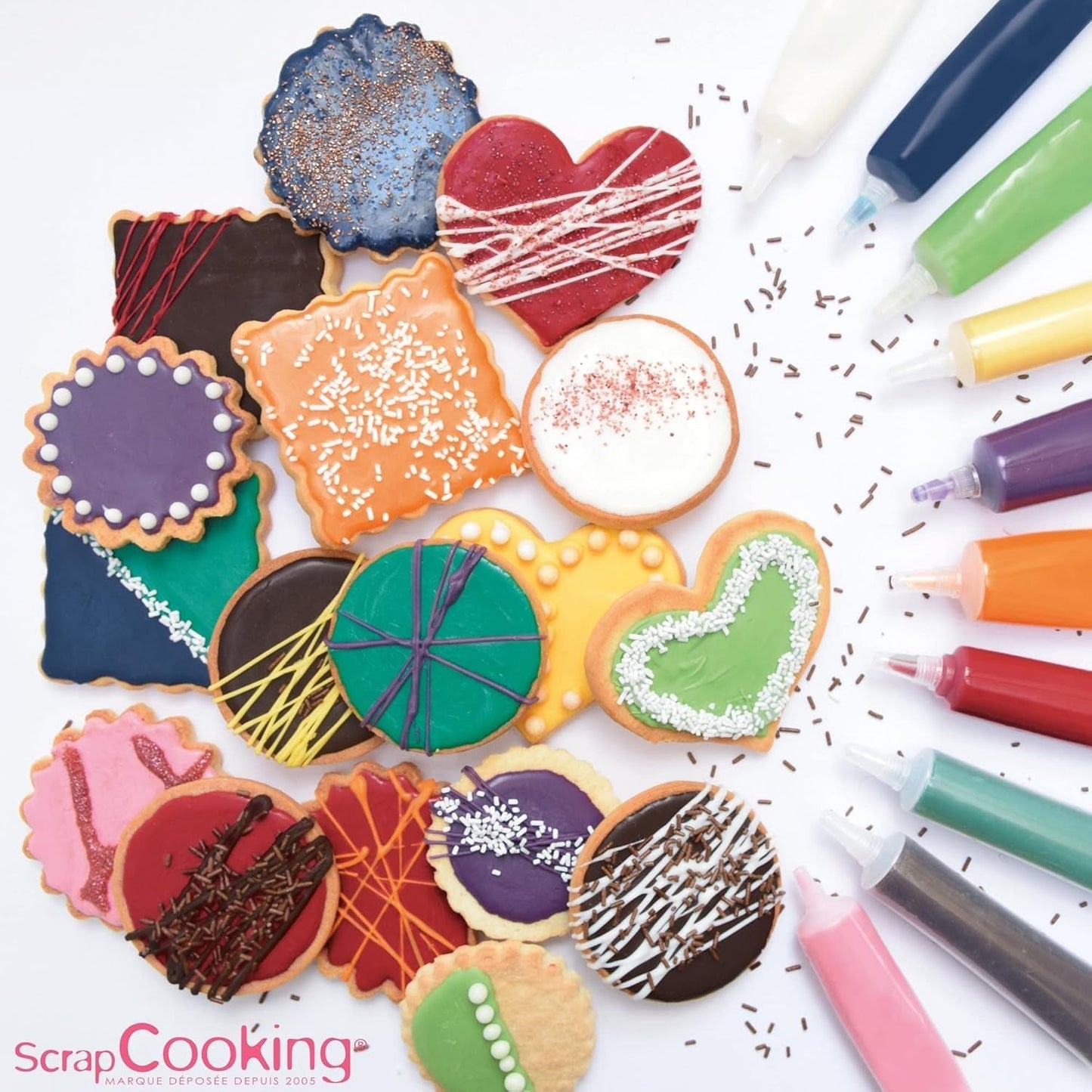 Scrapcooking – Brauner Schokoladenstift – Schokoladen-Schreibzucker 25 g – Essbarer dekorativer Zuckerstift – Schreiben und Zeichnen – Beschriften von Fondant, Zuckerguss, Kuchen – 6801