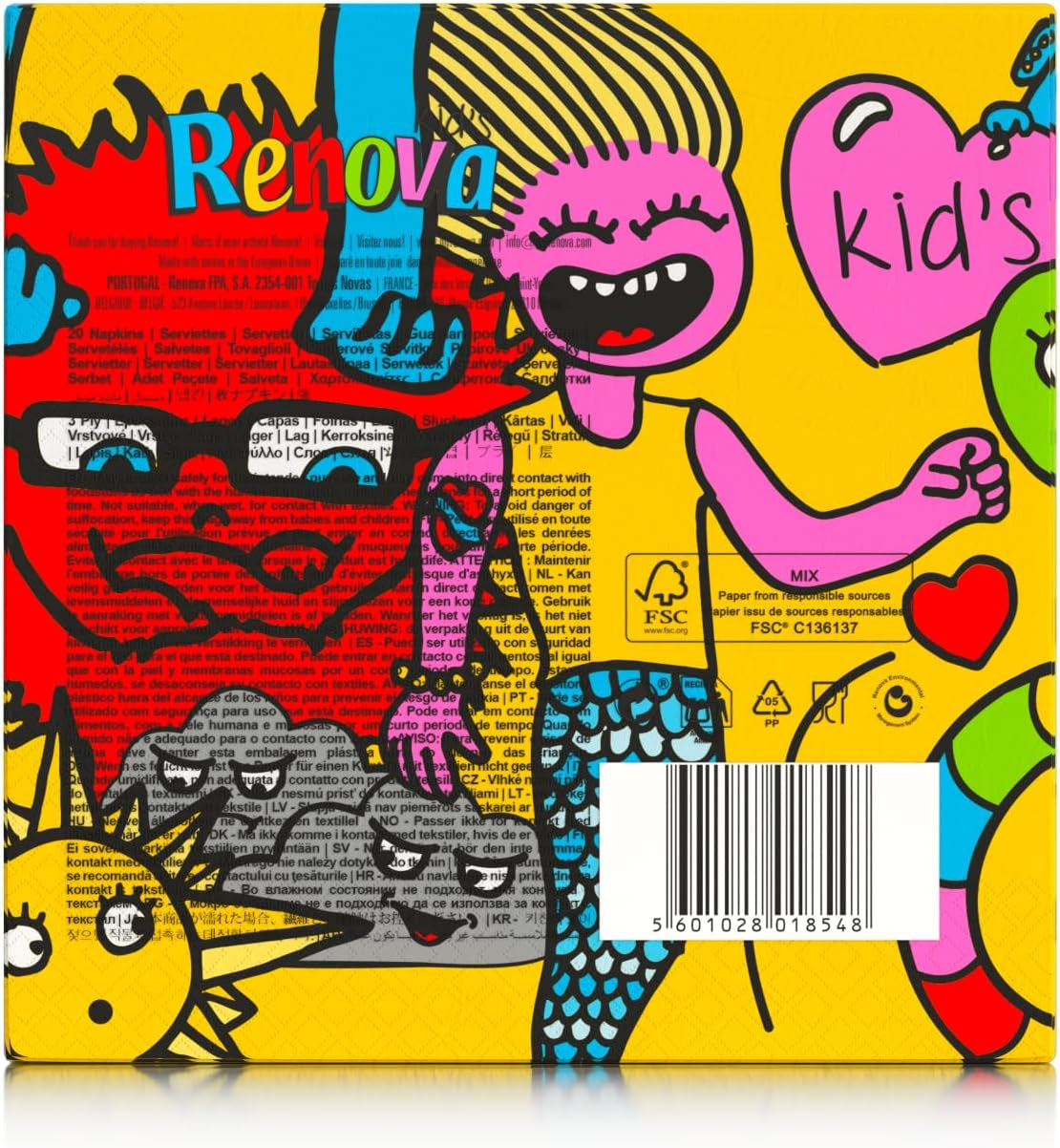 Renova Papierservietten für Kinder, 20 Stück, 110 g