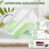 YASHE Frischhaltedose mit Deckel, 12-teiliges Vorratsdosen-Set aus Kunststoff, BPA-frei, 100 % auslaufsicher, stapelbar, transparente Frischhaltedosen Naty Shop