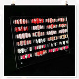 Acrylglas-Nagel-Display-Panel mit Display-Streifen und Nano-Kleber, Nagelspitzen-Display, transparente Nail-Art-Farbkarte, Nail-Art-Display, Nagelübungs-Display (transparent)