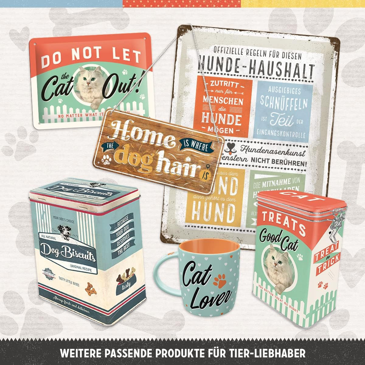 Nostalgic-Art Box mit Retro-Geschmack, 1,3 l, Good Cat Treats – Geschenkidee für Katzenbesitzer, im Vintage-Design, im Vintage-Design. Frischhaltedosen von Naty Shop