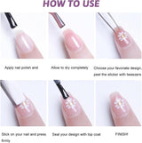 Nagelsticker Set - Selbstklebende Nagelaufkleber, Nageldesign Zubehör, Nail Art, Nagelaufkleber Für Fingernägel, Blumen Nagelsticker, Nagel Deko