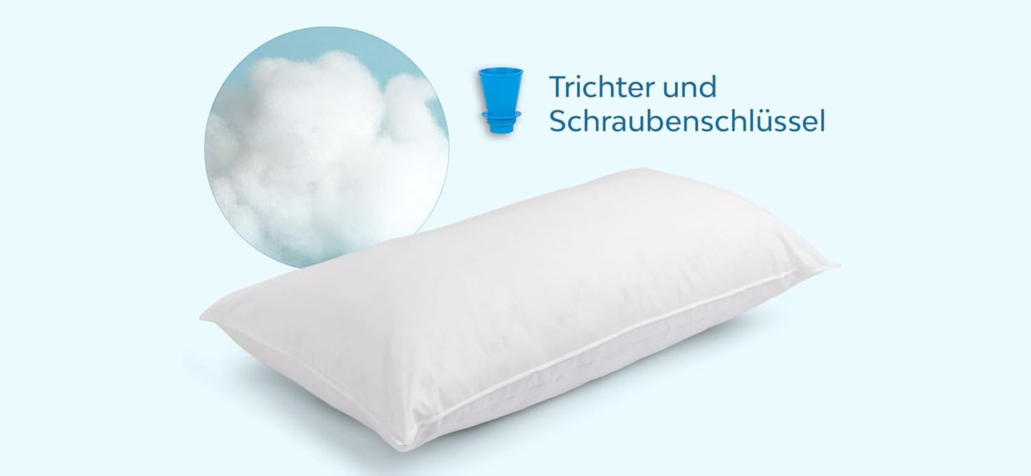 Mediflow 5201 Original Wasserkissen im Doppelpack 40 x 80 cm, weiß, 2 Stück (1 Packung) Naty Shop Standardkissen