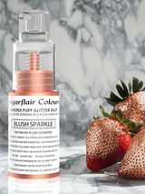 Sugarflair Pump Powder Spray, Glitter, Blush, Glitter – Lebensmittelfarbe für Kuchen, Aerosolfreies Spray für Kuchen, Muffins und mehr – 10 g