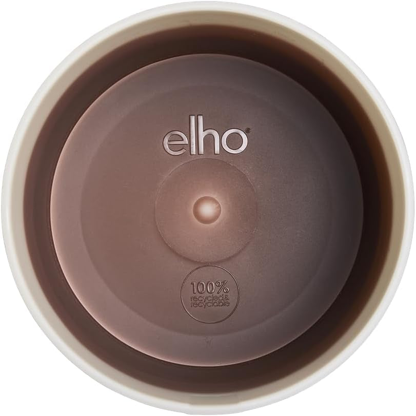 elho Runder Topf mit Farbverlauf 16 cm – Blumentöpfe für den Innenbereich – 100 % recycelter Kunststoff – Ø 15,9 x H 14,7 – Braun/Zedernbraun