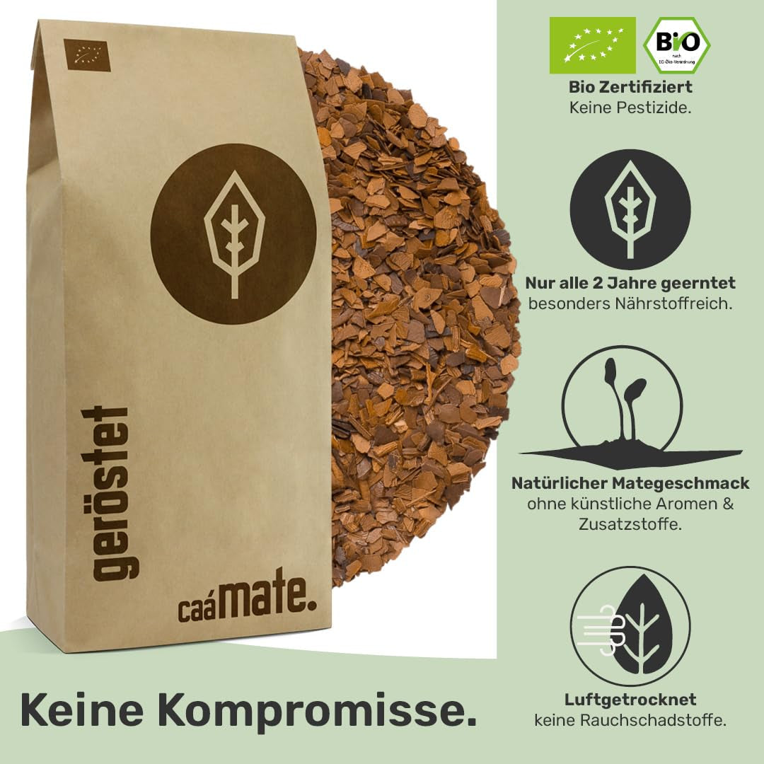 Gerösteter Mate-Tee BIO 1 KG ● Yerba Mate-Tee ● Biologisch, Fairtrade und luftgetrocknet