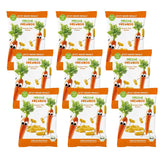 Bio-Fruchtchips „100 % Erdbeere“, gefriergetrocknete Erdbeer-Fruchtchips (12 x 12 g) und neue knusprige Bio-Mais-Karotten-Flips, Bio-Snack, ab 1 Jahr, (9 x 30 g), 270 g