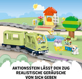 LEGO DUPLO Town Interaktiver Abenteuerzug, Spielset mit Lichtern und Geräuschen für Rollenspiele, ermöglicht 2-Jährigen das Bauen von Gleisen, Lernspielzeug für Vorschulkinder 10427 Bausätze Besuchen Sie den LEGO-Store