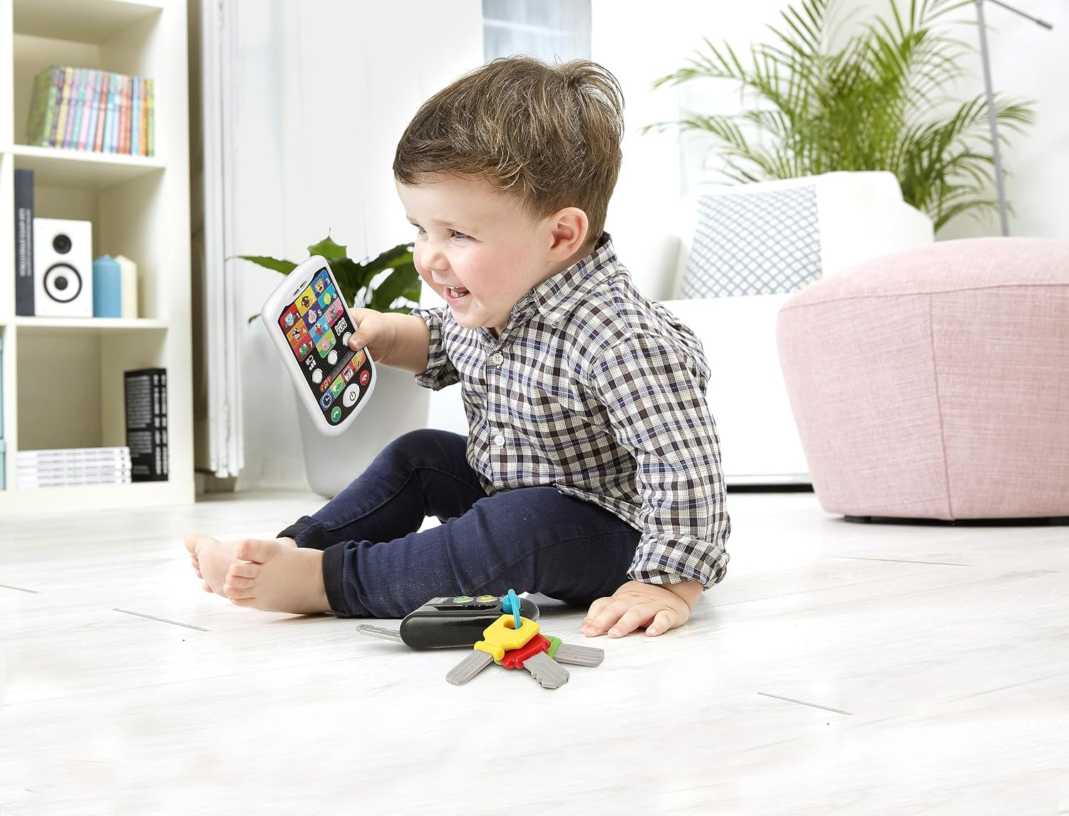 My Duo High-Tech Phone + Key – Ein sehr realistisches Telefon und Schlüssel. - Spielzeug für mehrere Lernprojekte ab 12 Monaten Bebe Naty Shop Toys