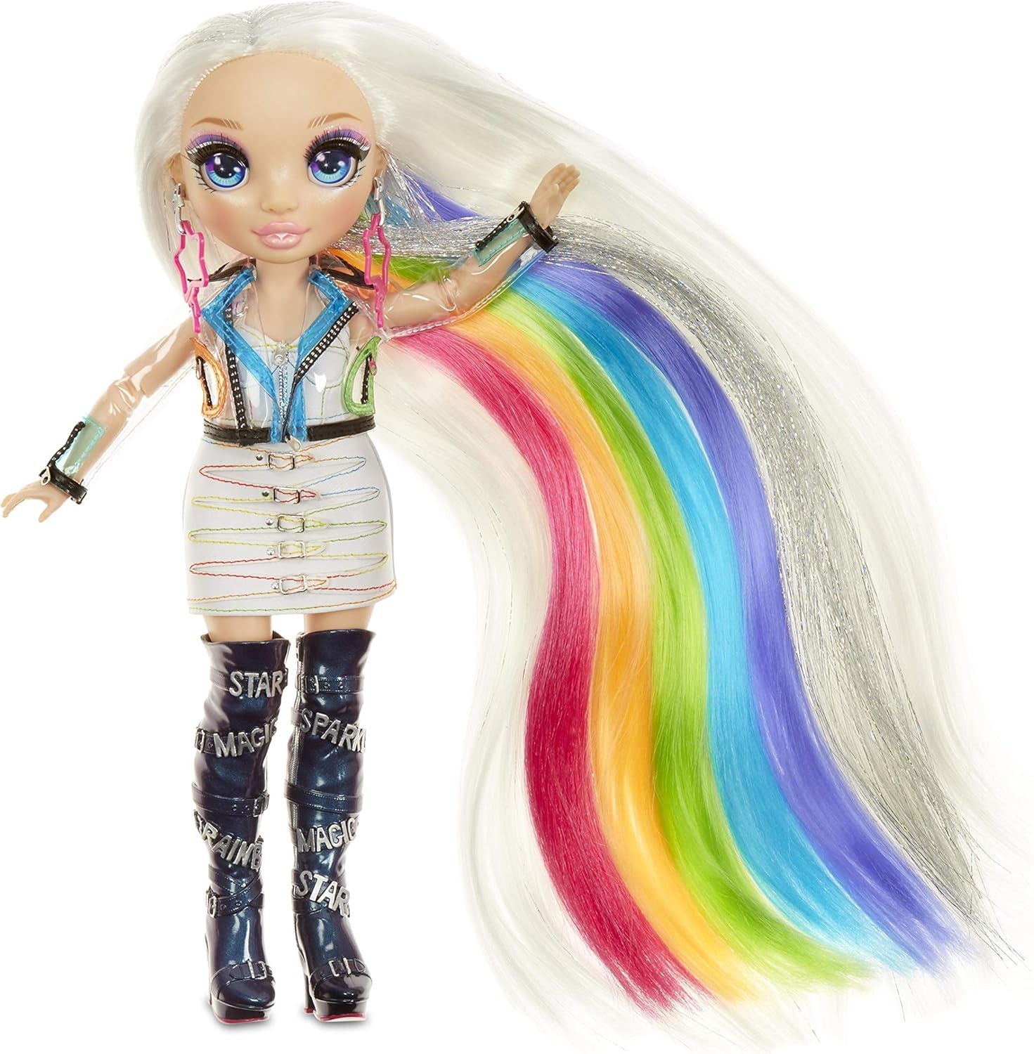 Rainbow High Hair Studio – Exklusives Amaya Raine Puppen-Spielset mit langen Haaren zum Stylen – inklusive waschbarer Haarkreide, Haarbürste, Zubehör – Geschenk für Kinder ab 6 Jahren