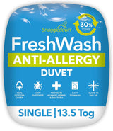 Snuggledown Freshwash-Allergiedecke, 13,5 Tog, winterwarm, Baumwolle, Weiß, Einzelbett Naty Shop Comforters Twin 13,5 Tog