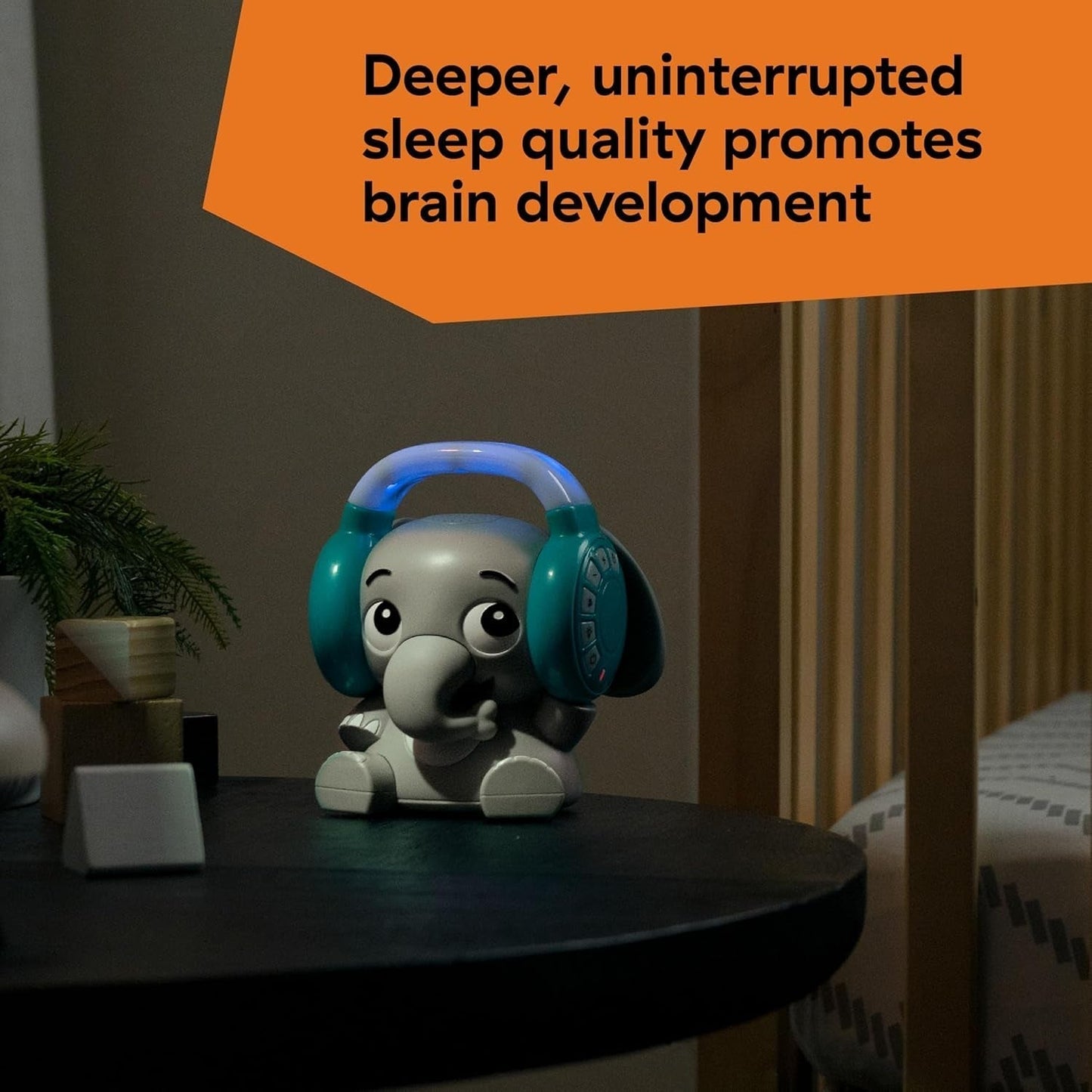 Baby Einstein Earl the Elephant Bluetooth-Soundmaschine, Musiksystem + Nachtlicht, Spielzeug für Babys und Kleinkinder Bebe Naty Shop