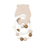 Nattou Beißring aus Silikon, Teddybär, BPA-frei, ca. 13 cm, Silikon, Tonfarben