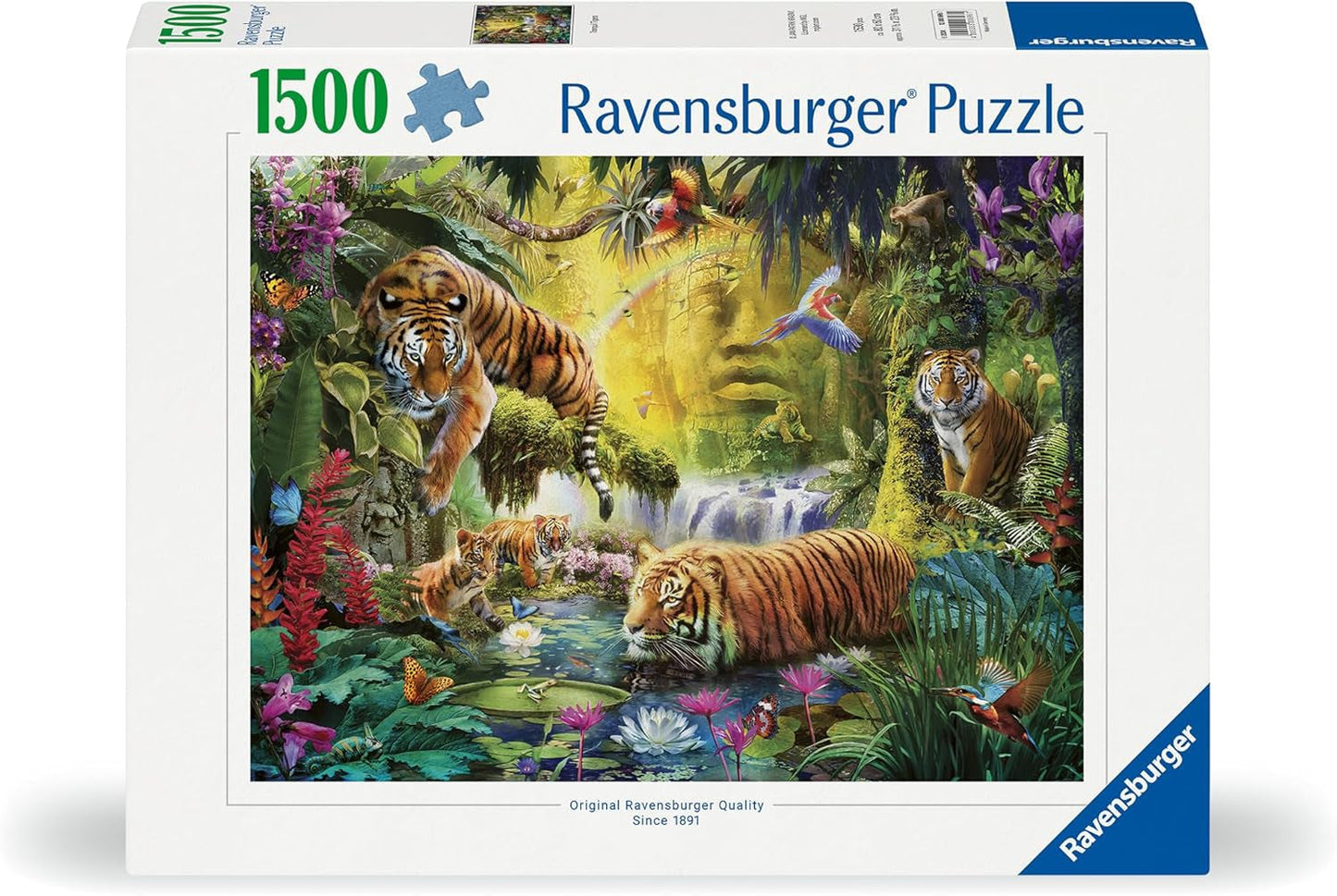 Ravensburger Puzzle 12000696 – Idylle am Wasserauge – 1500 Teile Puzzle für Erwachsene und Kinder ab 14, Tigermotiv-Puzzle Puzzle Naty Shop