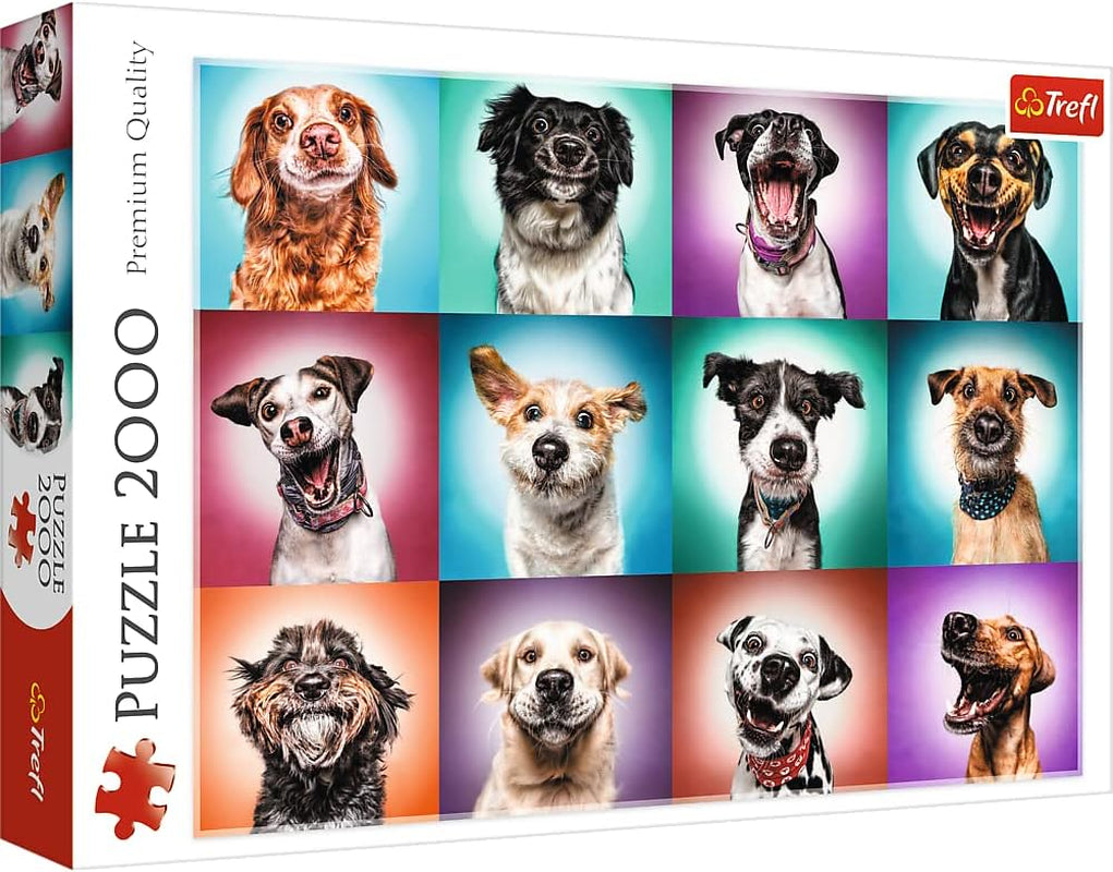 Trefl TR27119 Lustige Hundeporträts II 2000 Teile, Premium-Qualität, für Erwachsene und Kinder ab 12 Jahren Puzzle, farbiges Puzzle Naty Shop Standardtitel