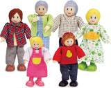 Hape Doll Family Preisgekröntes Puppenfamilien-Set, einzigartiges Puppenhauszubehör aus Holz, fantastisches Spiel, 6 Puppenfamilienmitglieder, Naty Shop Dolls, Standardtitel