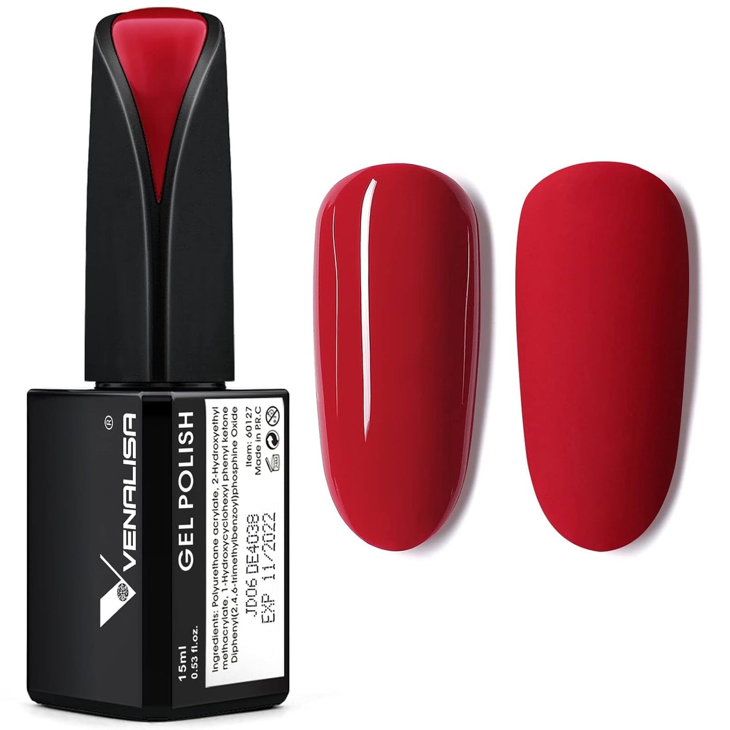 VENALISA Korallenorange UV-Nagellack, 15 ml, Gel-Nagellack für UV-Nagellampe, transparente Korallenorange-Gel-Nagellackmodelle für DIY-Nageldesign