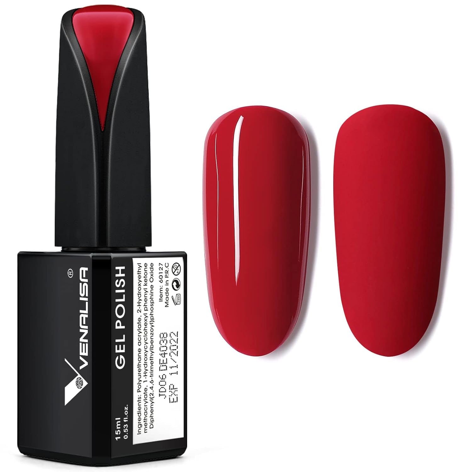 VENALISA Korallenorange UV-Nagellack, 15 ml, Gel-Nagellack für UV-Nagellampe, transparente Korallenorange-Gel-Nagellackmodelle für DIY-Nageldesign