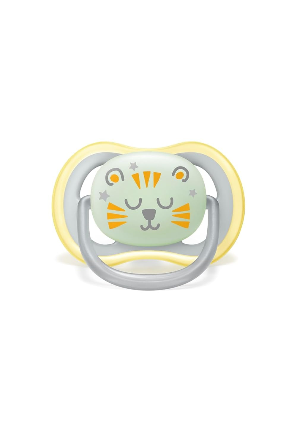 Philips AVENT Ultra Air Nachtschnuller für Babys ab 18 Monaten, leuchtet im Dunkeln, Doppelpack, Wolke/Tiger (Modell SCF376/01)