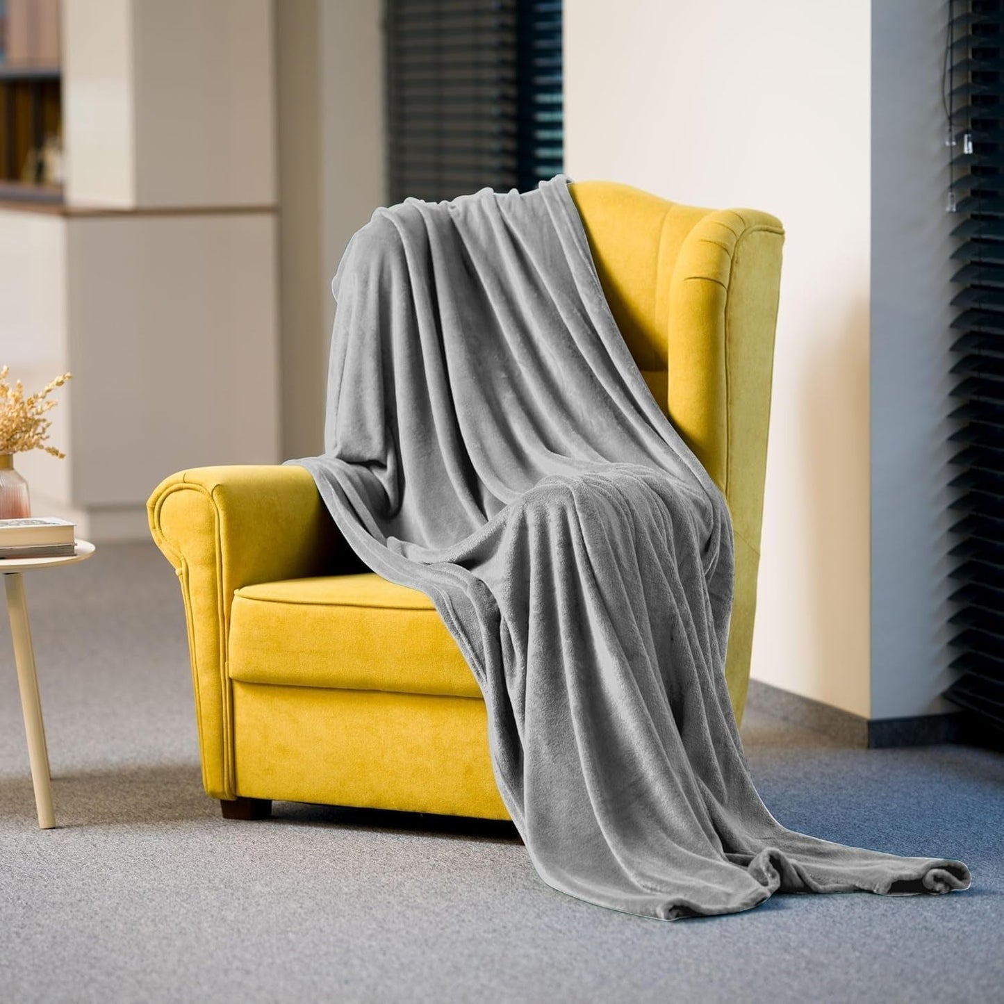 Teesa Fleecedecke 200 x 220 cm grau TSA8902-1 Teesa Betten und Decken